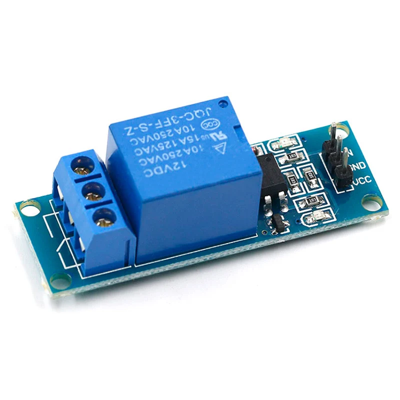 1 12V relay module with optocoupler isolation relay MCU expansion board high level trigger