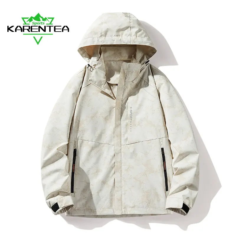 Running Jacket Men Hooded Waterproof Outdoor Jogging Man Windproof Coat Camouflage Gym Women Clothing Breathable Hiking Jackets