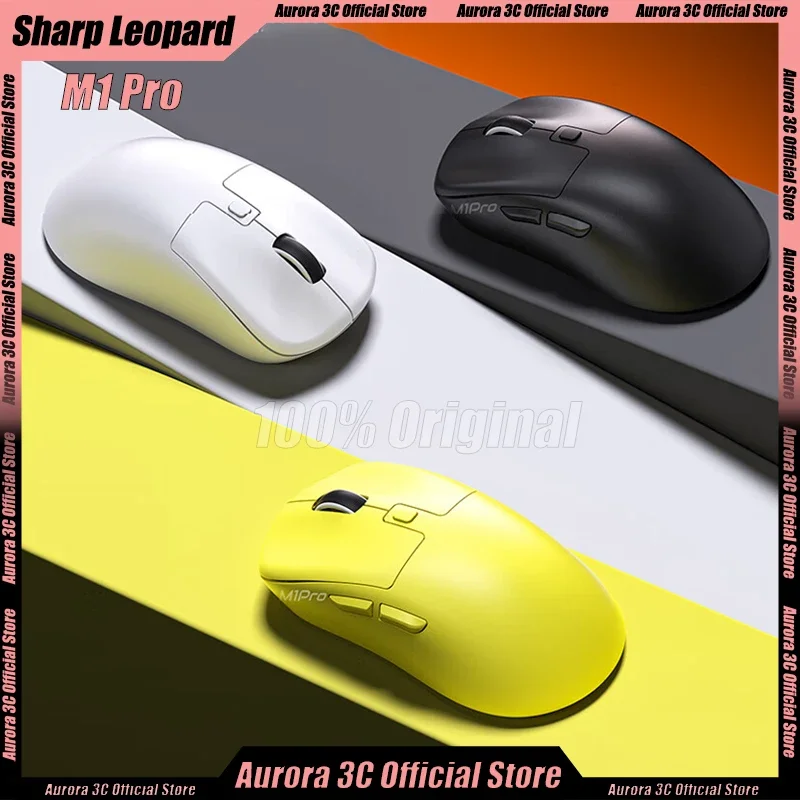 Sharp Leopard M1pro Esport Mouses M5 Bezprzewodowa mysz Bluetooth 3-trybowa mysz do gierLekka mysz Paw3311 Key Micro Gamer Mouse