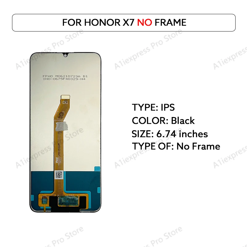 Voor Huawei Honor X7 Lcd Touch Screen Digitizer Vergadering 6.74 "IPS LCD Met Frame CMA LX2 LX1 LX3 vervanging Reparatie Deel