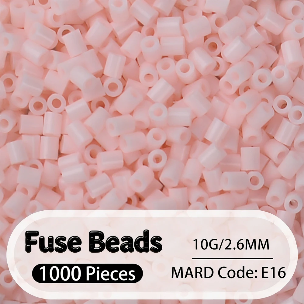 2.6mm Bulk Pink Color Series Perler Beads Refill Pack - 1000/5000pcs Fusible DIY Art Craft Fuse Beads for Mosaic Puzzle Kits
