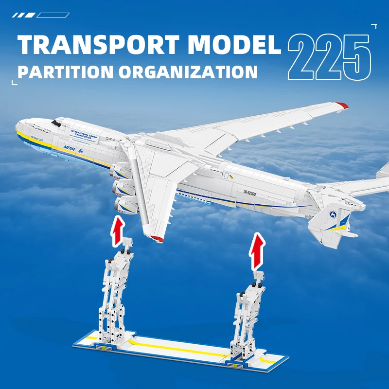 Antonov An-225 "Mriya" montagem de alta dificuldade grande avião modelo blocos de construção tijolos militares brinquedos compatíveis com LEGO