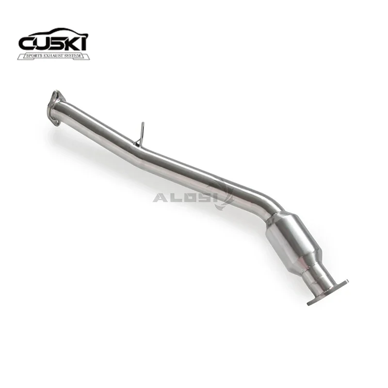 Risonatore per tubo anteriore di scarico isolato adatto per sistema di scarico con raccordi di scarico in acciaio inossidabile Subaru BRZ 2.0l 2013-2018