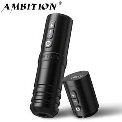 Ambition Flash Max Wireless Tattoo Machine Pen Straight Rod 4.0mm Stroke Battery 2400mAh Powerful Brushless motor Tattoo Artist