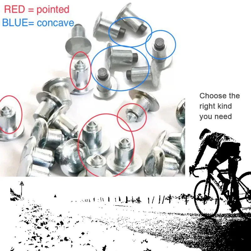 350pcs Aluminum 6.5mm Concave Studs Ice Gripping spikes for fatbike and car tire Tungsten Tips