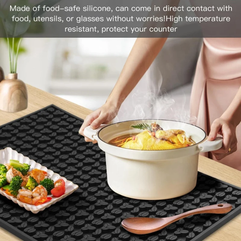 Bar Mat  45*30*0.8CM Mats Food-Safe Silicone Mat  For Kitchen Coffee Bar Bars Restaurants Counter Top E