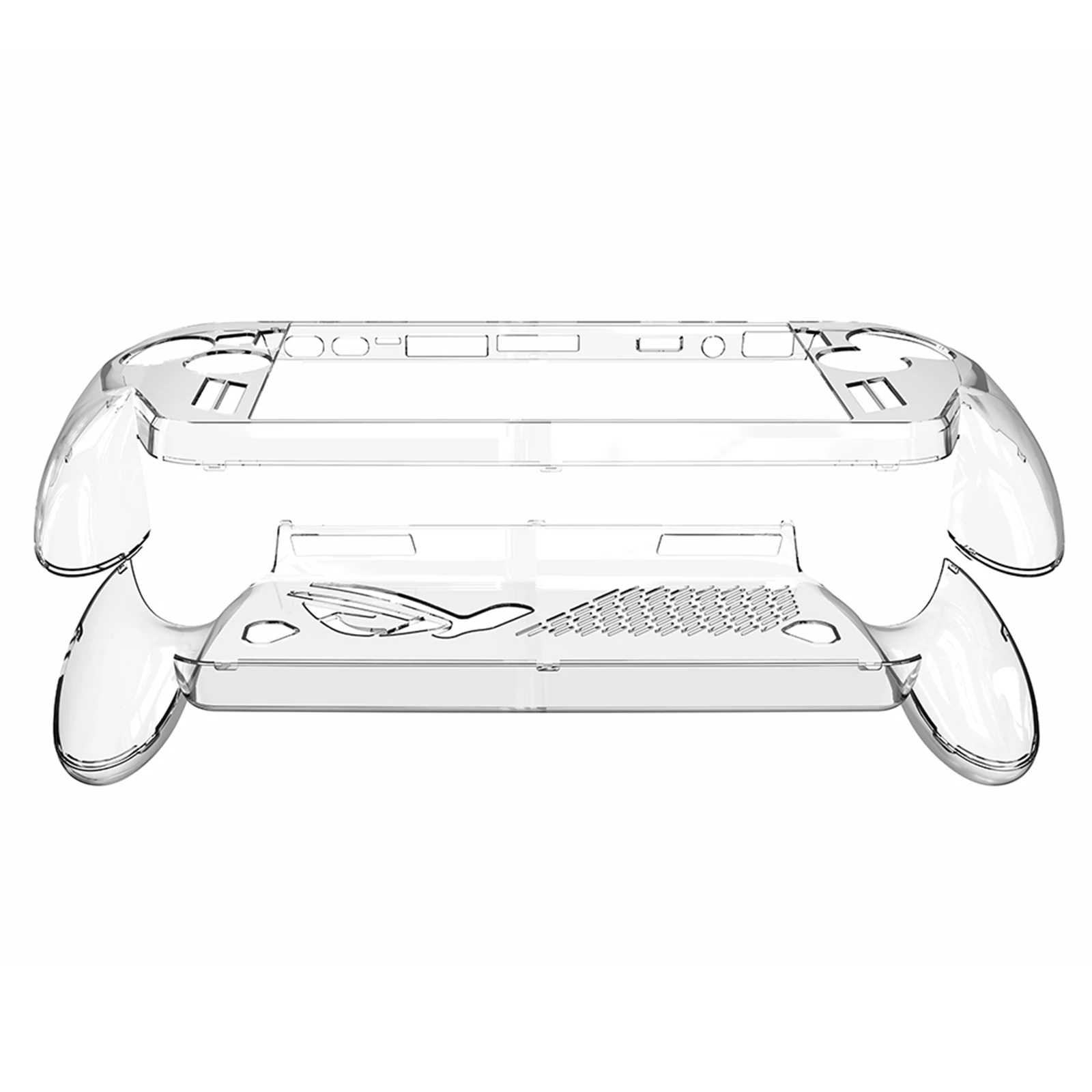 For ROG Xbox Ally X Transparent Case Game Console Anti-Slip  Full Cover Case Anti-Drop Sweatproof Protective Shell Back Cover