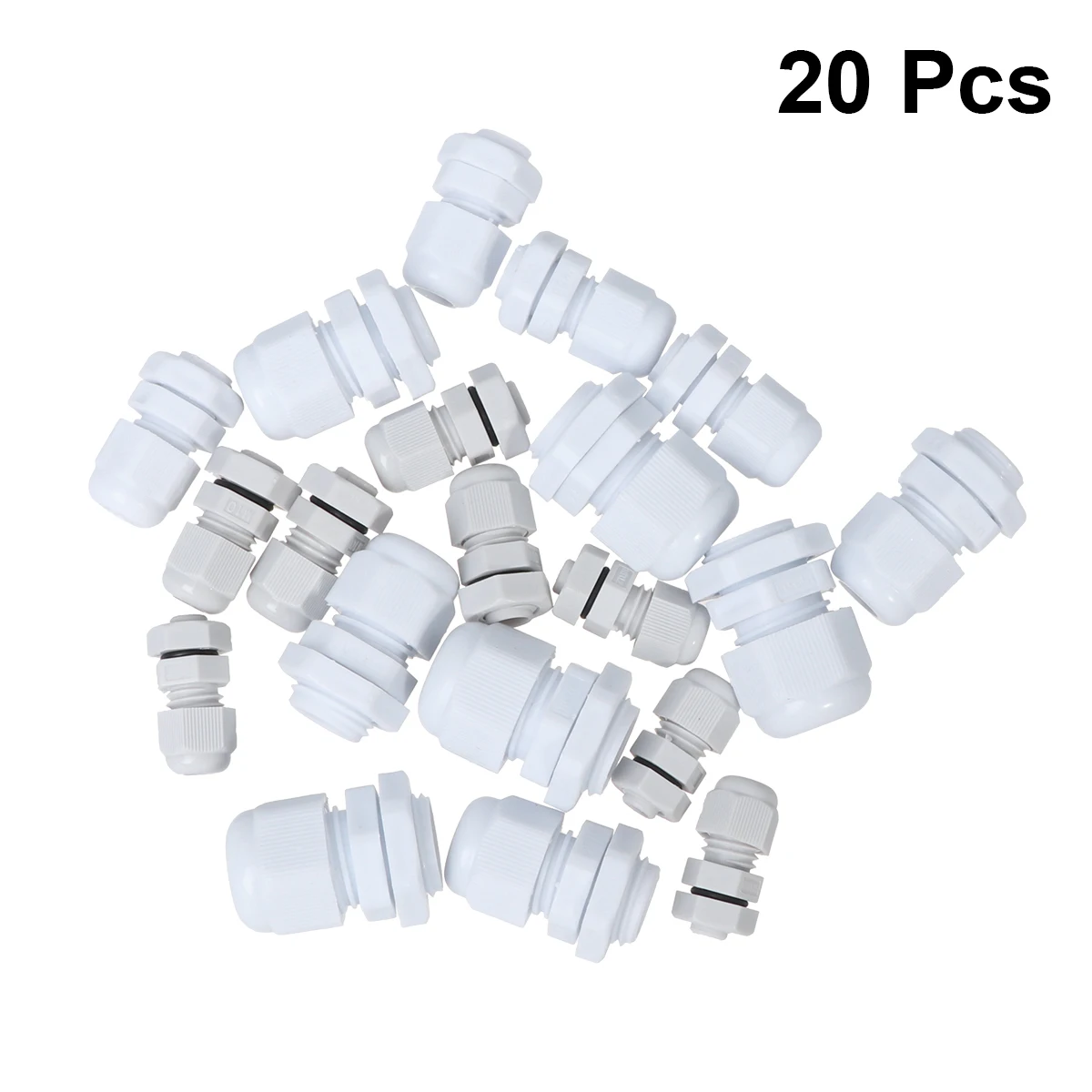 

20pcs Waterproof Cable Gland Connectors Joints Nylon Plastic Cable Glands Fixing Fast Direct Insertion Easy Tightening For
