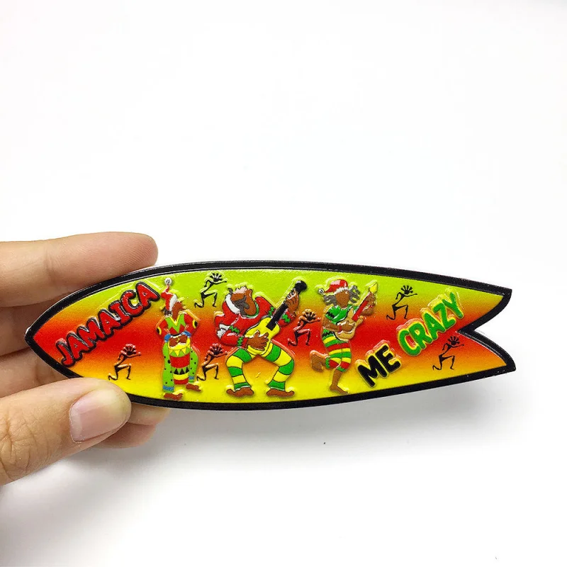 

Jamaica Culture 3D Resin Fridge Magnet - Caribbean Reggae Music Dance Decor, Cute Magnets for Fridge, Home Decor Items
