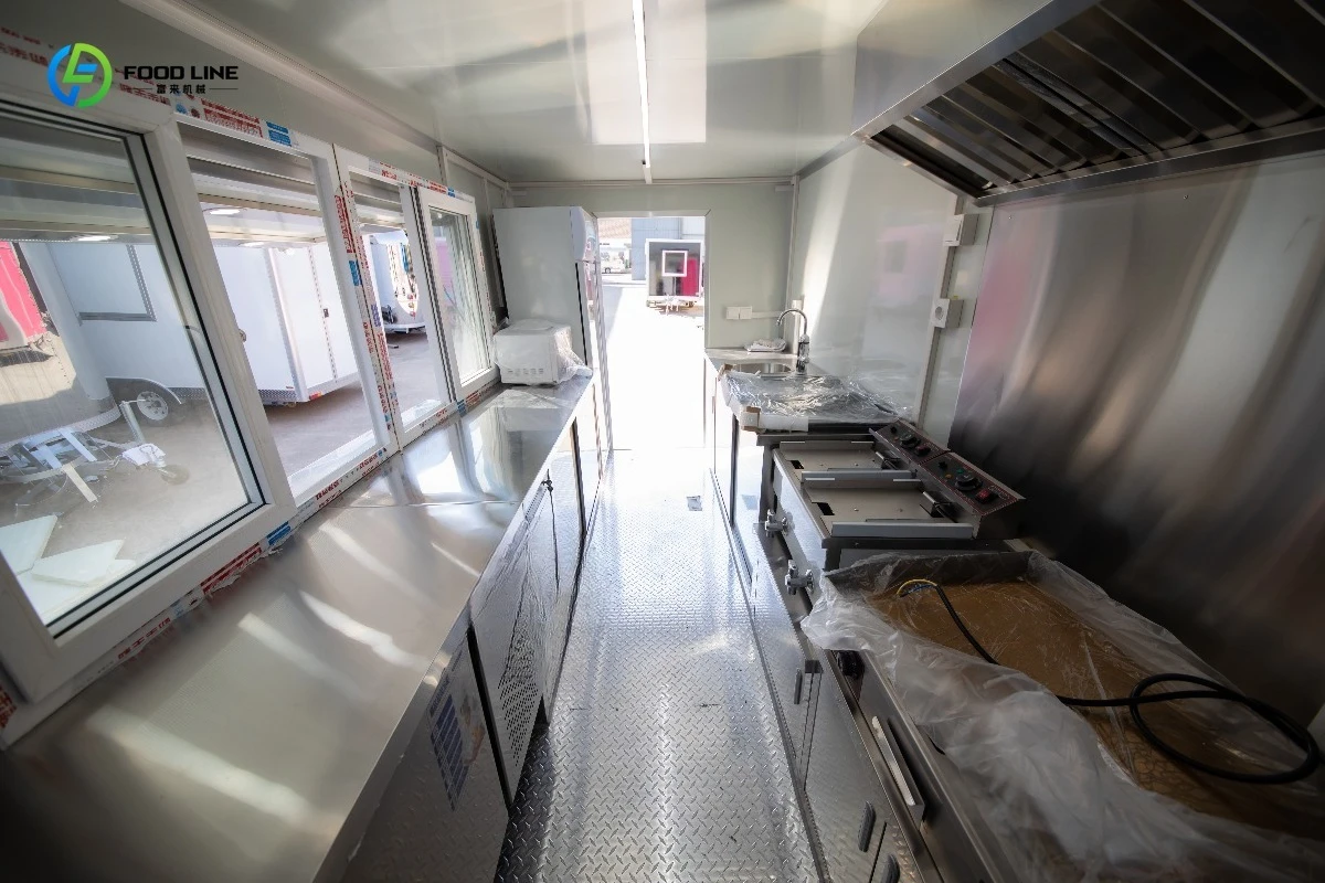 패스트푸드 푸드트럭, 이동식 트레일러, 특별 할인 상품, 상업용 맞춤형 철제 트레일러