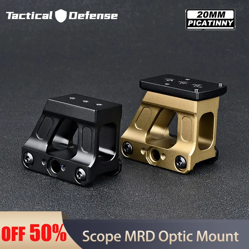 Tactical Metal Scope MRD Optic Mount For RMR Red Dot Sight Elevated Base Fit 20mm Rail Airsoft Hunting Riser WADSN Outdoor