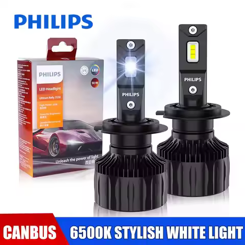 Philips Ultinon Rally 100W 3550 H7 Led Headlights High Power H4 H8 H9 H11 9005 HB3 9006 HB4 9012 HIR2 Auto Lamp Fog Lights 6500K