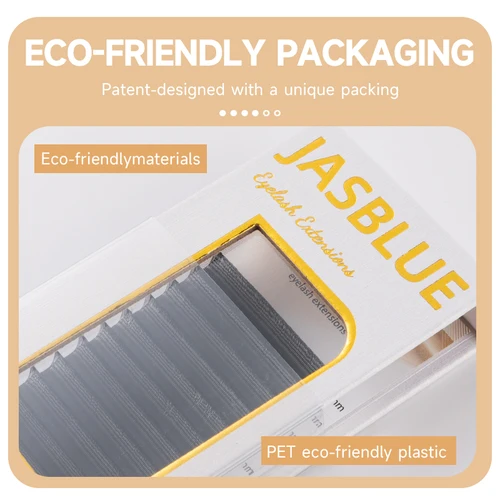 Imagen 2 del producto JASBLUE-extensión de pestañas YY en forma de U, pestañas postizas naturales suaves de primera calidad, pestañas negras YY en forma de U, 0,07mm, 12 líneas