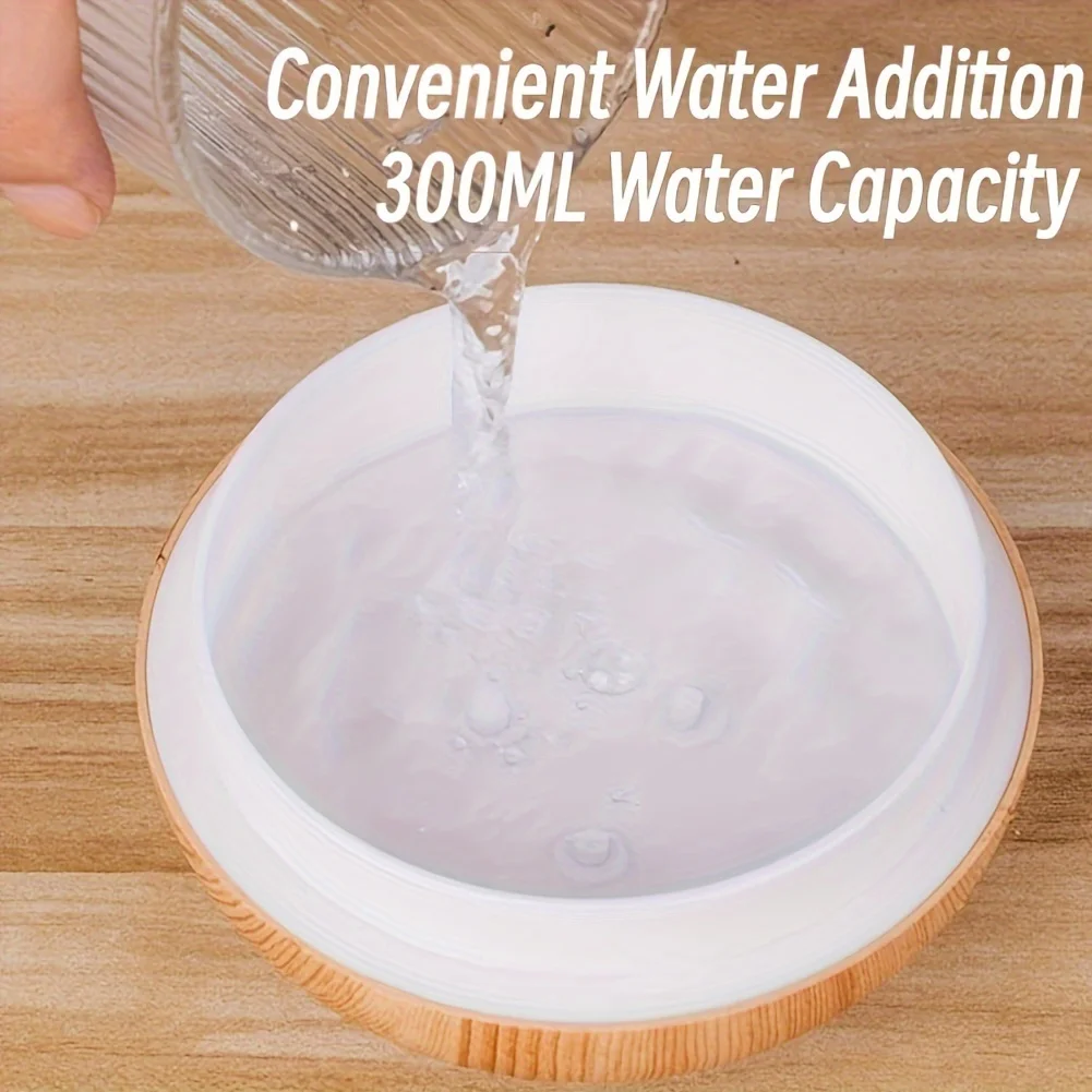 1 ชิ้น USB ขับเคลื่อนพลาสติกอัลตราโซนิกอากาศความชื้นพร้อมกระจายน้ํามันหอมระเหย, เครื่องทําหมอกเย็นสําหรับห้องต่างๆประเภท - 10.14 ออนซ์