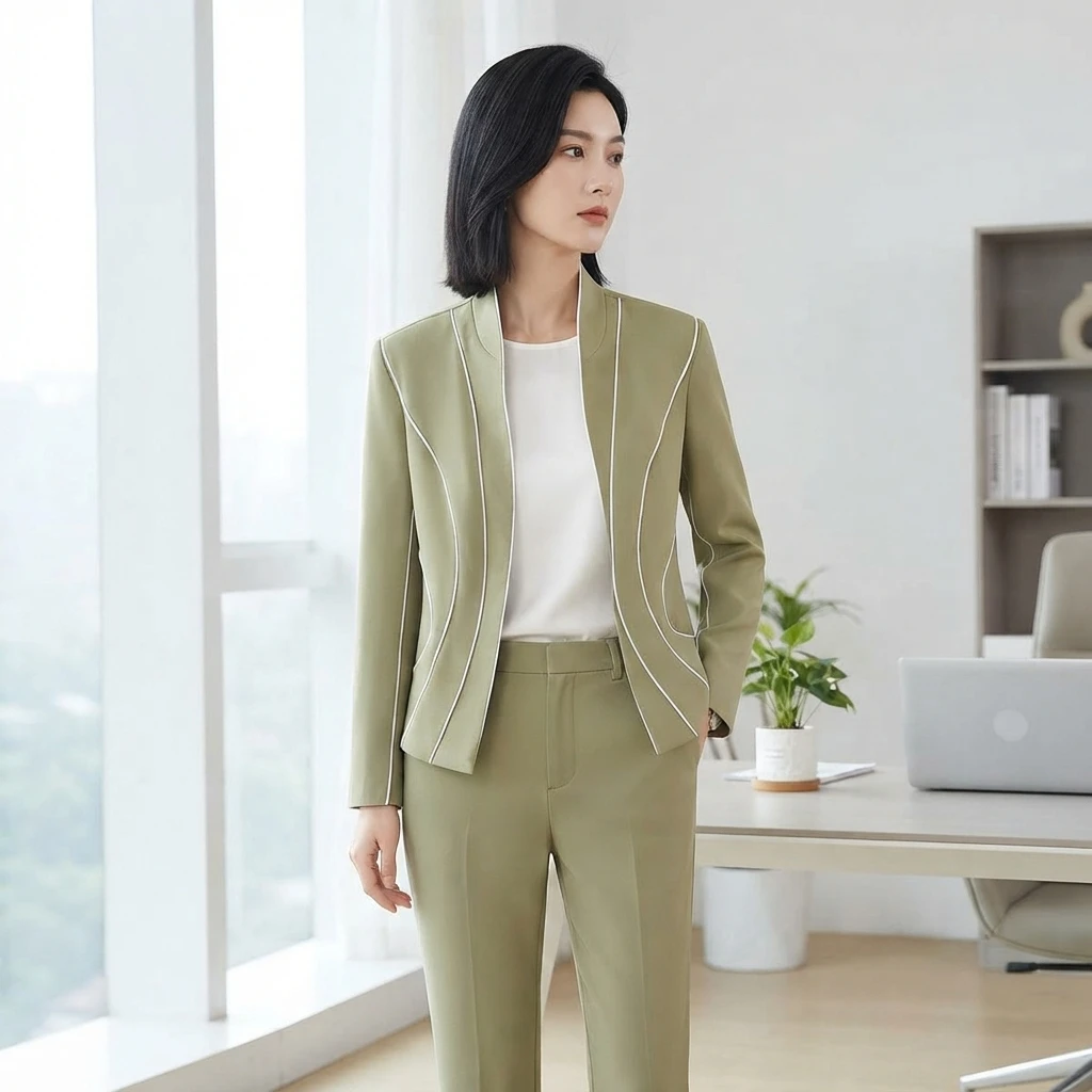 Women's clothing 2026 autumn and winter new style irregular patchwork commuting style fashion quilted waist-hugging blazer