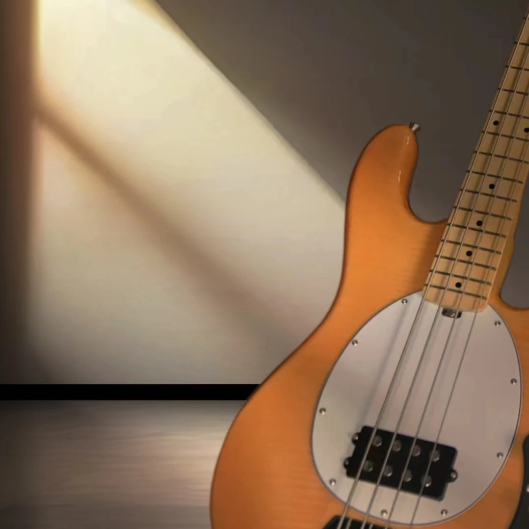 

4 strings natural wood color Music electric bass guitar