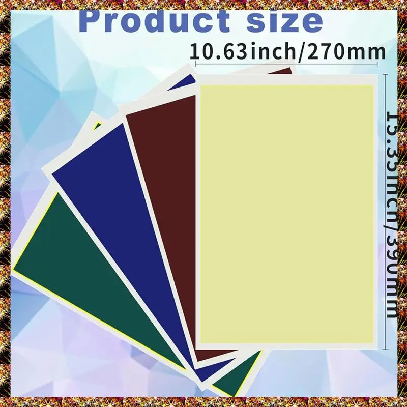 BTCL 4 조각 Coloful 레이저 조각 마킹 용지 39X27cm 조각 컬러 용지 세라믹 유리 금속 용 레이저 마킹 용지