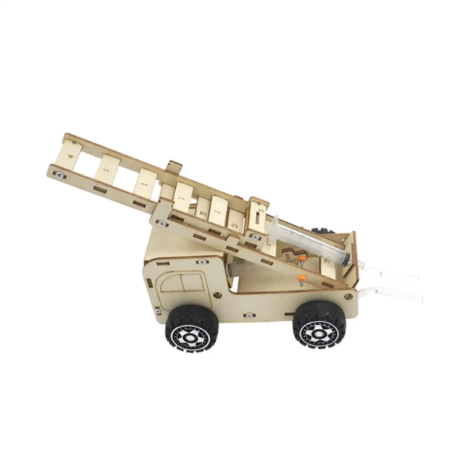 

DIY Aerial Ladder Fire Truck Model Science Experiment Set Wood for Preschool