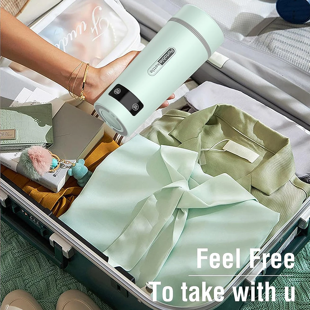 350ML Electric Heating Watercup With 4 Sections Temperature Control 110V/220V Portable Touch Travel Tea Kettle For Boiling Water