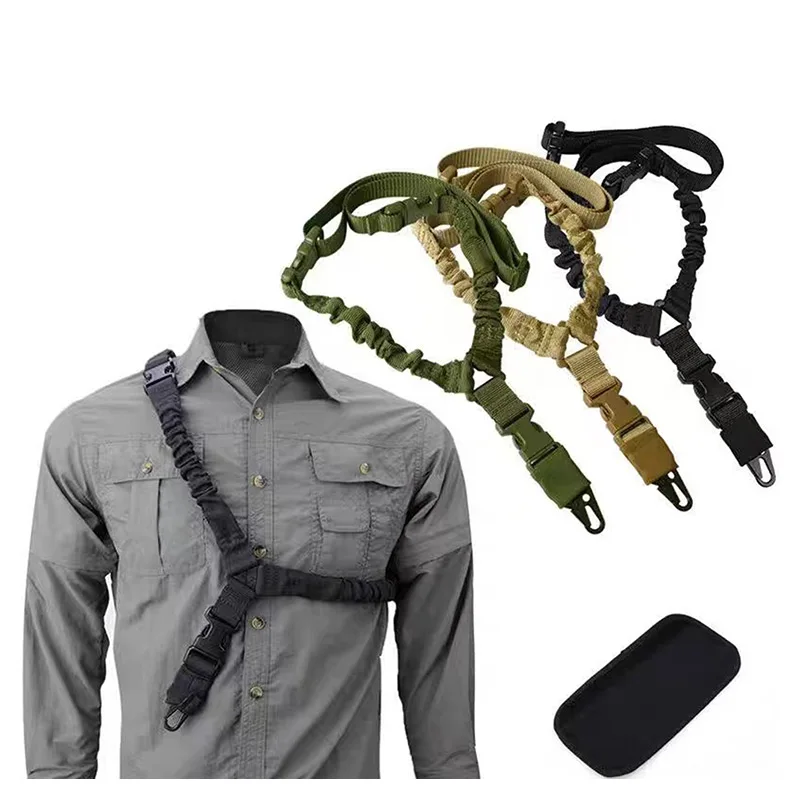 New Outdoor Single Point Tactical Harness Cs Tactical Gun Rope Diagonal Safety Rope Tactical Camouflage Belt For Men And Women