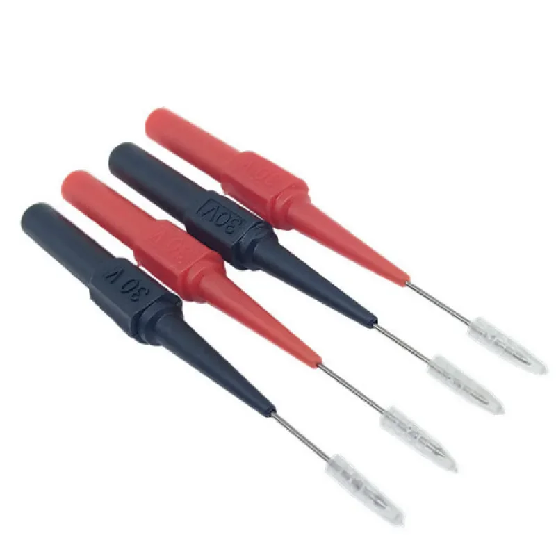 Insulation Puncture Needle Non-destructive Multimeter Test Probe 30V-60V for Banana Plug 0.7mm Car Test Puncture Wire Probe