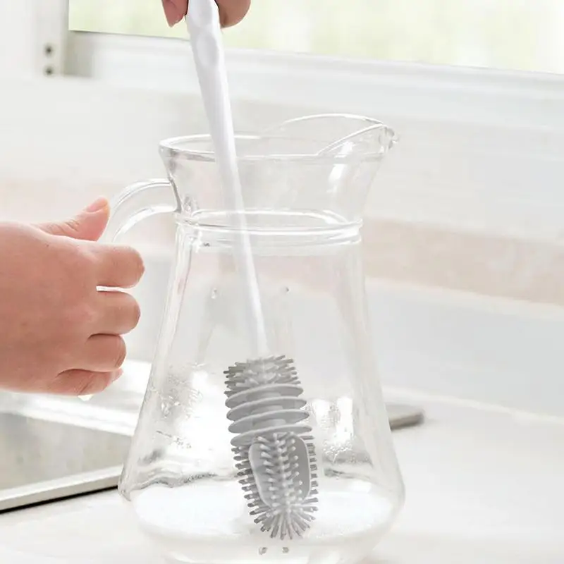 Long Handle Silicone Bottle Cleaning Brush Handheld Cup Escova Cleaning Products For Home Limpieza Hogar Kitchen Accessories