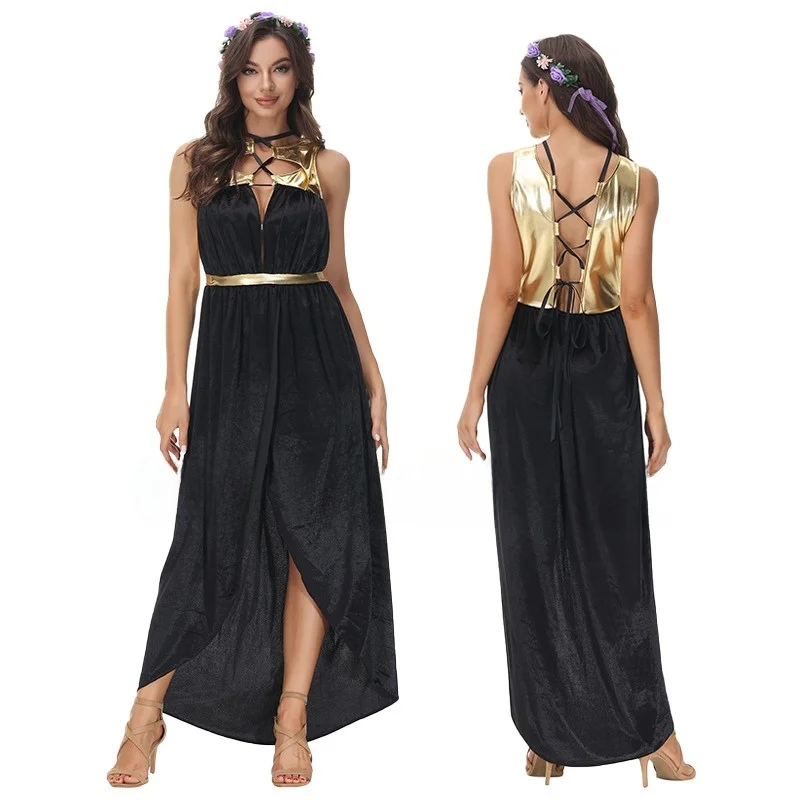 Costume de dieu d'halloween pour femme arabe, jupe longue reine ancienne Beau, vêtements de scène pour femmes, vêtements ethniques