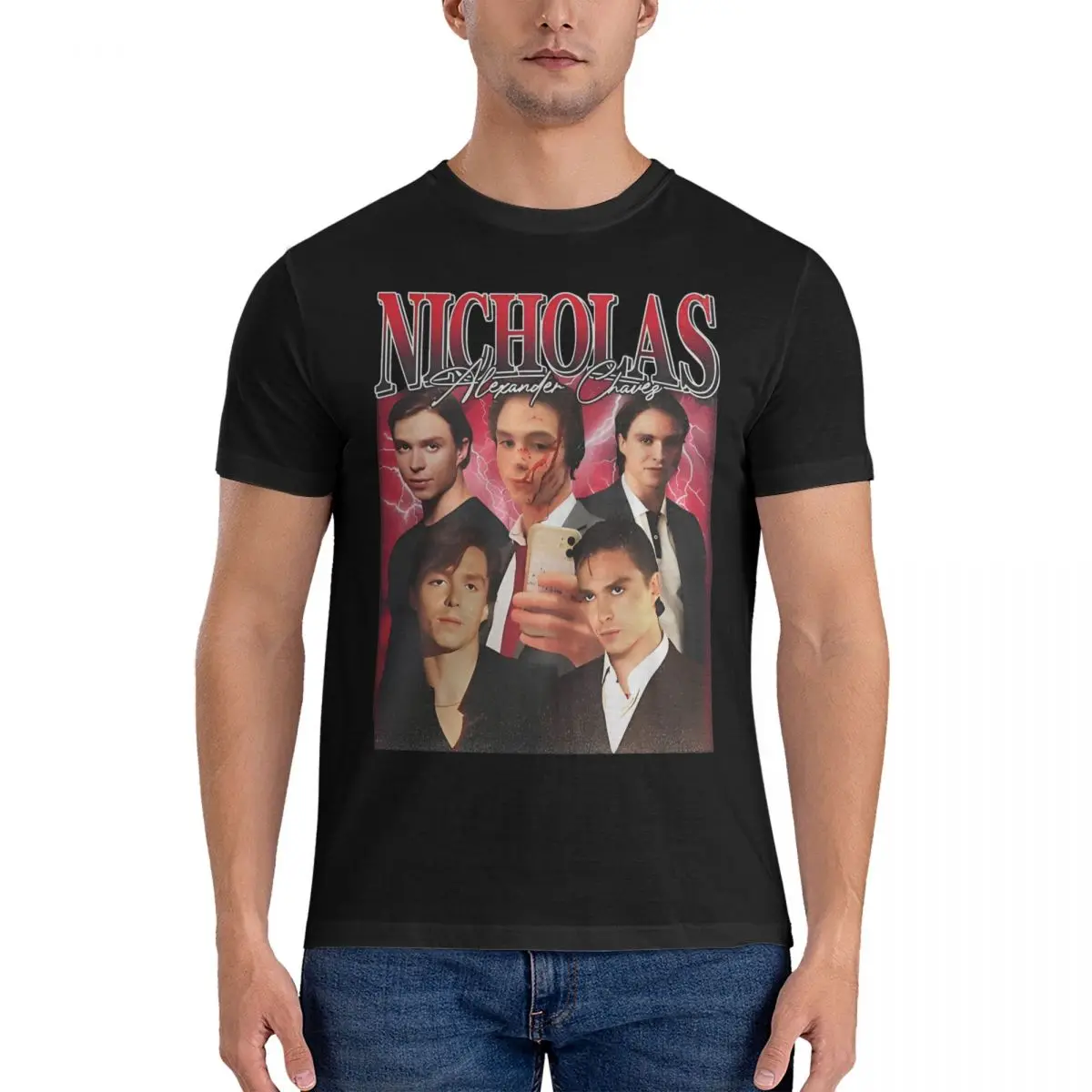 Printed Nicholas Alexander Chavez - Nicholas Chavez T Shirt Men O-neck Short Sleeve Tops Shirts Cotton Summer Clothing