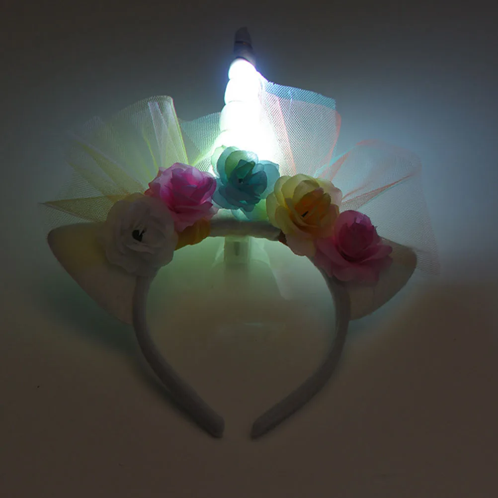 

Light Headband Unicorn Hair Hoops Headbands The Flowers Hairband Party Supplies Headdress Creative Bride