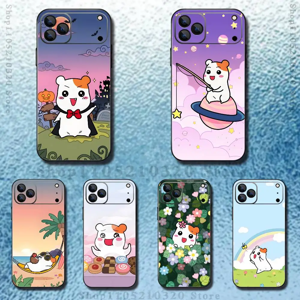 

Cute Oruchuban Ebichu Phone Case For iPhone 17,16,15,14,13,12,11 ,Pro Max,XS,X,XR,SE,Mini,8,7,Soft Silicone Black Cover