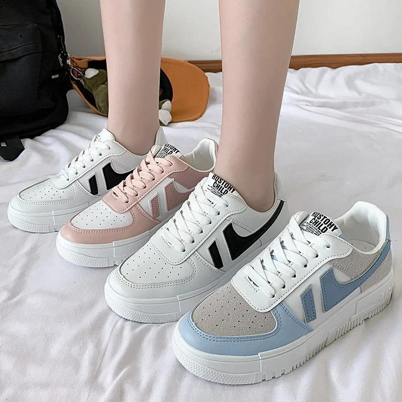 

New Women's Low Top Casual Walking Shoes Outdoor Lace Up Flat Women's Sneakers Fashion Plus Szie Platform Shoes for Women Tenis