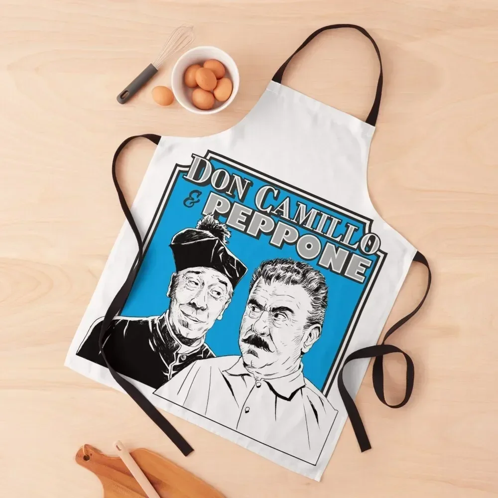 

Don Camillo & Peppone - Blue Apron New year's Woman Kitchens professional hairdressing Apron