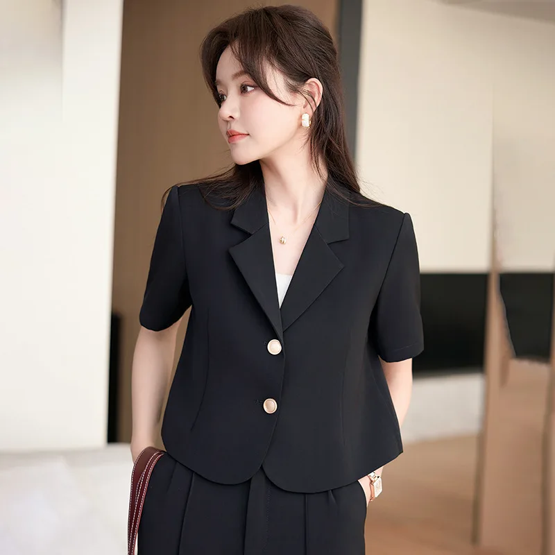 Blazers profesionales formales para mujer, trajes de trabajo de negocios, entrevista de carrera, estilos OL con pantalones y chaquetas, conjunto de trajes de abrigo