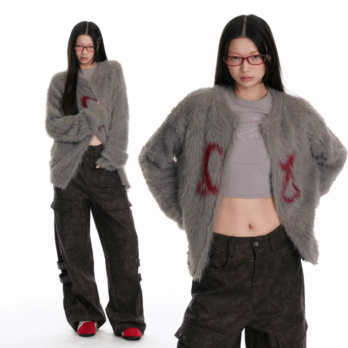 

American Sle Lazy Sweater Cardigan Men Women Soft Fluffy Knitted Long Sve Casual Wear Autumn Winter Faion Polyester Fiber