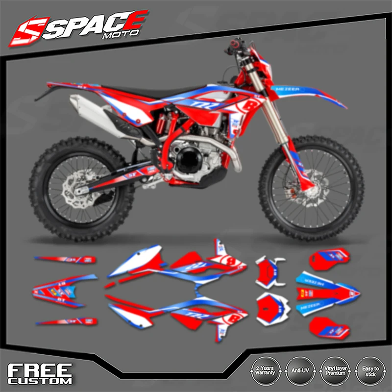 الفضاء مخصص دراجة نارية الرسومات خلفية ملصقات مصورة أطقم ل بيتا 250 300 RR 2023 2024 2025 23-25