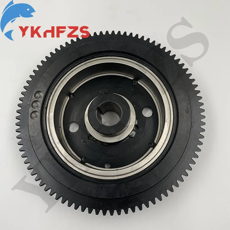 66T-85550 Electrical Start Flywheel For Yamaha Outboard Motor 2T E40X 40XMH Rator Parsun Hidea SEAPRO HDX etc. 66T-85550-00