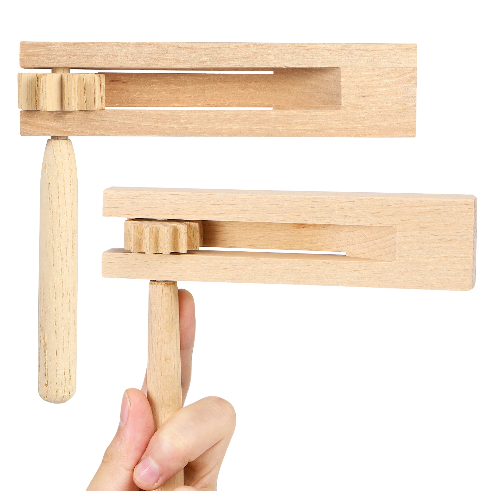 

2Pcs Wooden Soundboard Ratchet Noise Maker Traditional Matraca Kids Music Toy Eco Friendly Educational