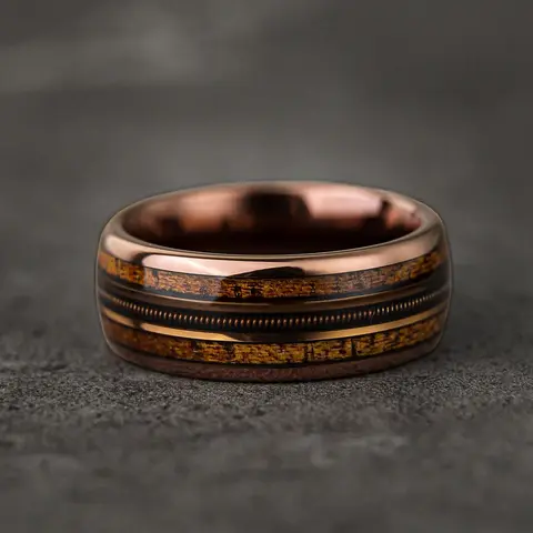 10 best sales पुरुषों के लिए गुलाबी सोने की अंगूठी - №6