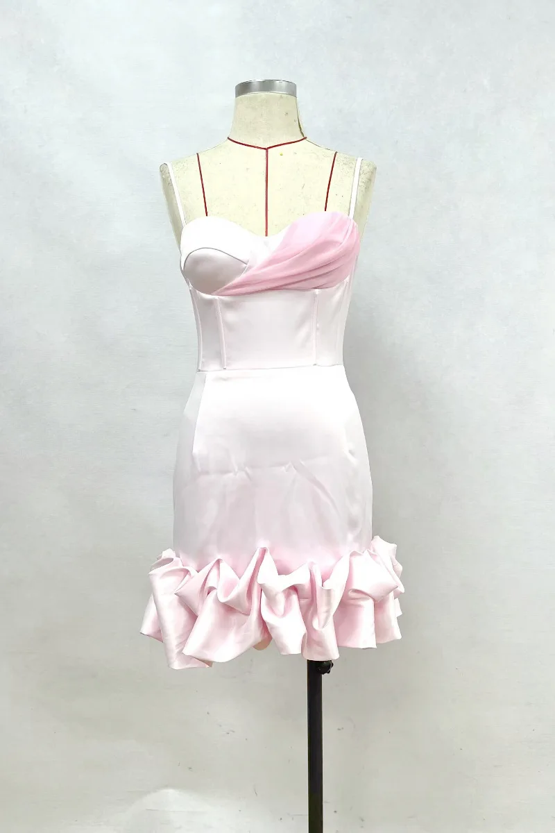 Roxo sexy cinta de espaguete vestidos de noite cetim cintura alta vestido de baile para as mulheres y2k roupas elegantes vestidos celebridade festa wear