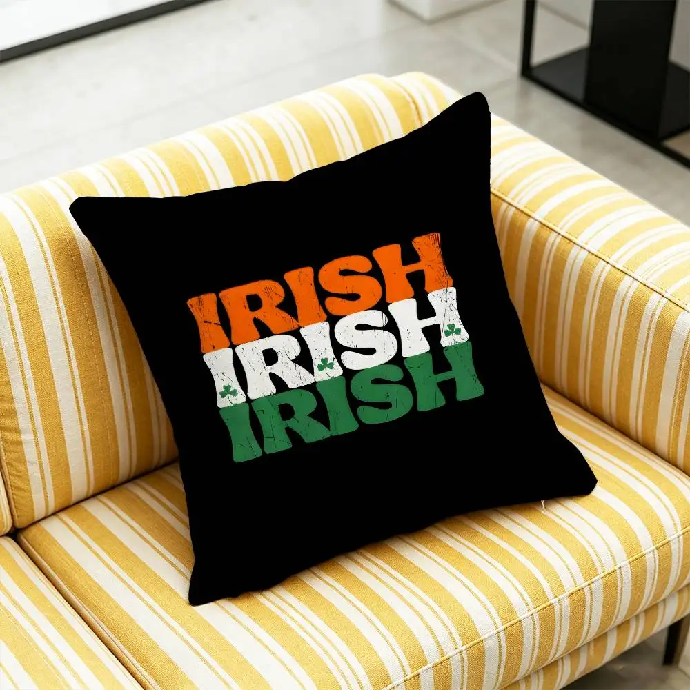 For Irish Harp Erin Go Bragh Ireland icon Throw Pillow Case 40cm 45cm 30cm 50cm Sofa Custom Square Pillowcase Cushion Cover