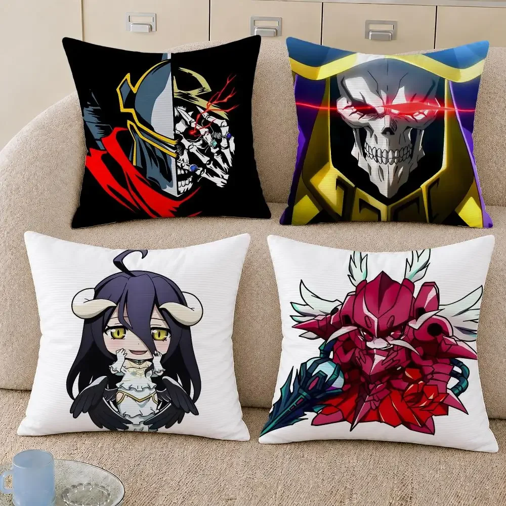 Anime Overlord Ainz Ooal Gown Albedo Cushion Cover Decorative Pillowcase Soft Short Plush Cozy Durable Sofa Home Decor Items