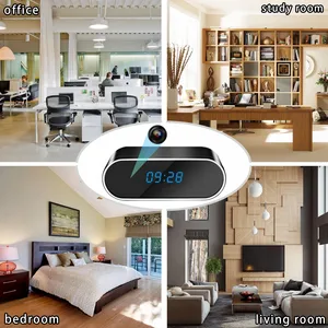 1080P WiFi Mini Câmera Full HD Relógio Câmera com detecção de movimento Visão noturna para vigilância doméstica e de escritório 8 principais vendas relogio espião de wifi - №3