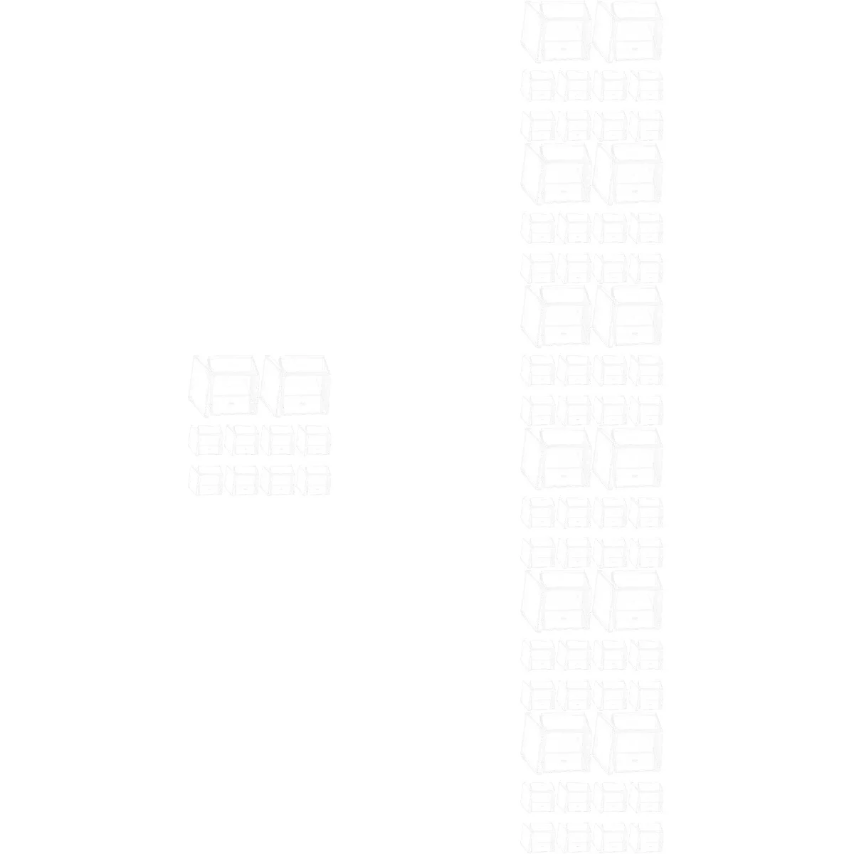 

7pcs Set of 7 Boxes for Candy Packaging Transparent Treat Small Square Clear Party Favor Containers Favors Packing