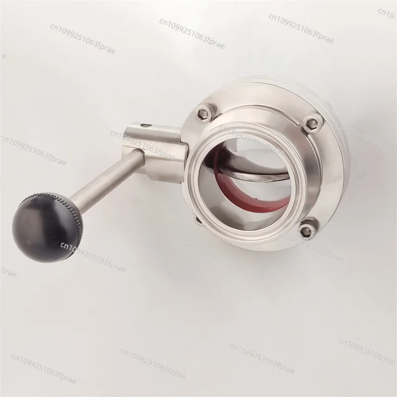 Stainless steel quick-install butterfly valve 304 sanitary quick-opening clamp type straight-through quick-connect flange