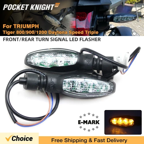 Para Triumph Tiger 800 1200 XCX XRX 900 GT Rally Trident 660 Daytona Rocket 3 luz indicadora de señal de giro de motocicleta LED intermitente
