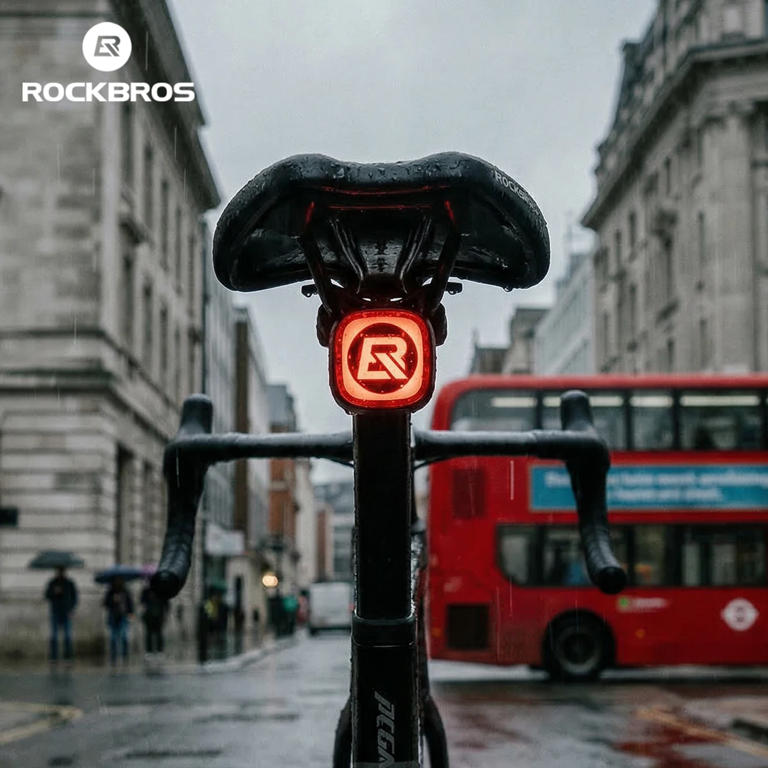 USB-C Rechargeable Bike Tail Light - Brake Sensing, Emoji, Waterproof