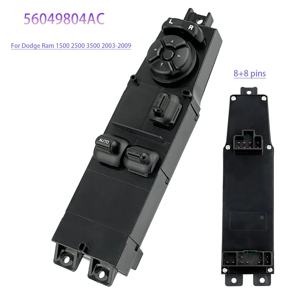 56049804AC Power Window Master Control Switch Assembly Fit For Dodge Ram 1500 2500 3500 2003-2009 Electric Glass Lifter Switch