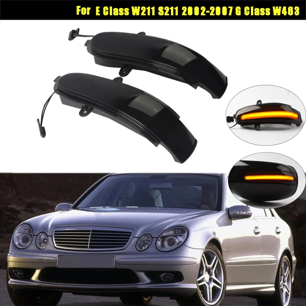 Car LED Dynamic Turn Signal Light Side Rearview Mirror Light for Mercedes Benz E Class W211 S211 2002-2007 G Class