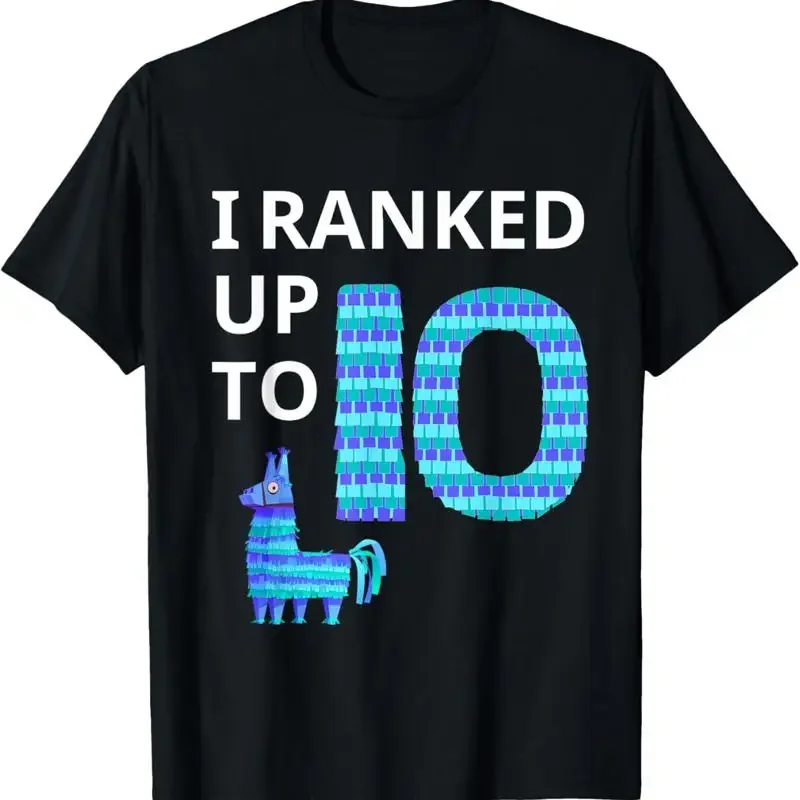 I Ranked Up To 10 Birthday Video Game Llama Pi Ata T Shirt