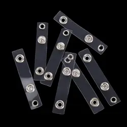 10Pcs High Quality Transparent Clear ID Card Holder Lanyard Name Card Keychains Badge Holder Buckle Accessories